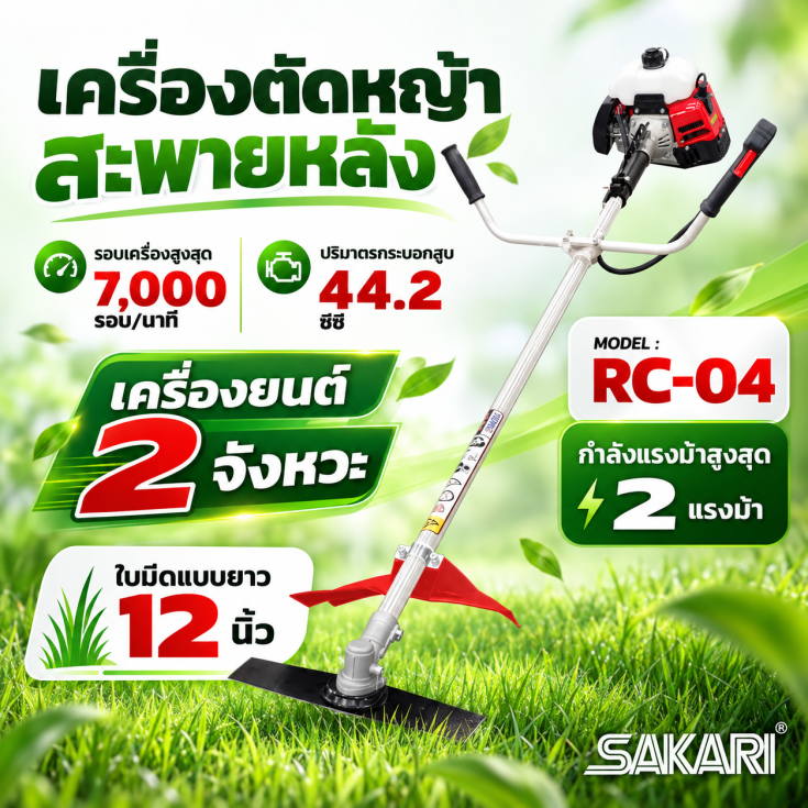 เครื่องตัดหญ้าสะพายหลัง 2 จังหวะ RC04